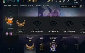 Ouro 1 com 23 Champs e 3 Skins + 3 Fragmentos