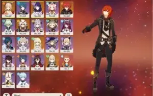 Yoimiya, Raiden, Diluc, arco enferrujado r3,  Ar37