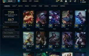 Conta prata 4 com TODOS os champs e 224 Skins + 2500 RP