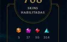 Conta de lol c/ 768 skins