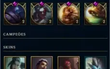 CONTA PLATINA 4 COM SKIN DEUS-REI GAREN!