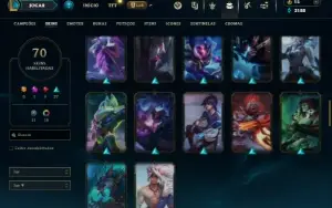 Unranked com 120 Champs e 70 Skins ( MONO JG )