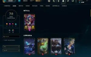 Unranked com 120 Champs e 70 Skins ( MONO JG )
