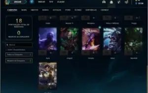 Conta prata 1 com 3 skins e 26 champs
