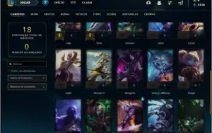Conta prata 1 com 3 skins e 26 champs