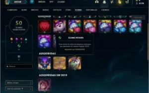 Conta ouro 4 com 4 skins e 22 champs