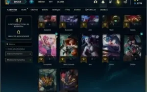 Conta ouro 4 com 4 skins e 22 champs