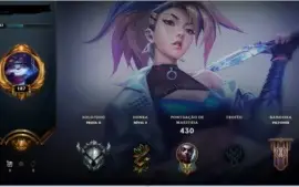 Conta com 148 skins Gold na Season 8,9,10