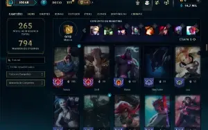 Ferro 3 com 130 Champs e 83 Skins