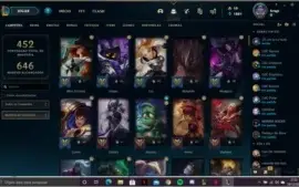 conta lol lvl 437 gold 4 149 skins