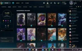 conta lol lvl 437 gold 4 149 skins