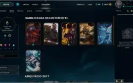 conta lol diamante 5 com borda ouro