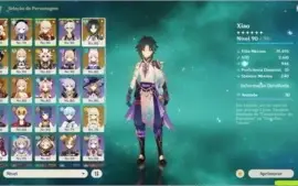 Genshin impact AR57 11 personagens 5⭐ estrelas mais armas 5⭐