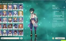 Genshin impact AR57 11 personagens 5⭐ estrelas mais armas 5⭐