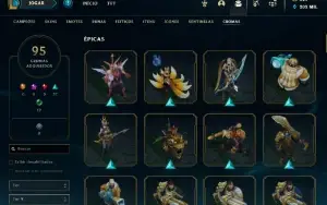 Conta lol 1508 skins (pax tf)