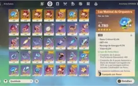 CONTA GENSHIN AR 38 VENTI C1 + QIQI + OUTROS 4*