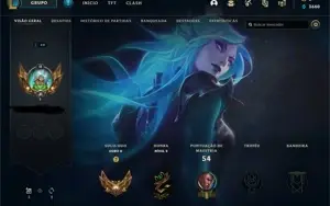 *Email Não Vinculado* Gold 2 71%+ winratio 35 champ 13 skins