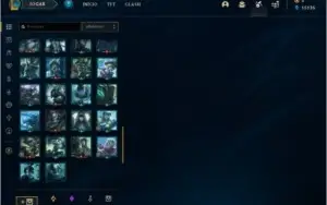 Conta de LOL Platina IV 15k de essência e quase 100 skins