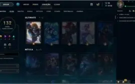 Conta League Of Legends 132 Skins, Todos os Campeões