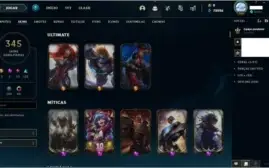 Conta com +350 skin, 4 skins prestigio e 5 Vitoriosas