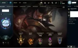 Conta com +350 skin, 4 skins prestigio e 5 Vitoriosas