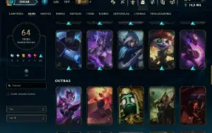 Bronze 1 com 130 Champs e 64 Skins