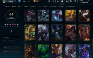 Bronze 1 com 130 Champs e 64 Skins