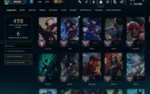 Bronze 1 com 130 Champs e 64 Skins