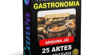 Pack Canva Gastronomia Vol 1 - 30 Artes Editáveis
