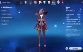 CONTA GENSHIN IMPACT COM RAIDEN SHOGUN, KOKOMI E MONA