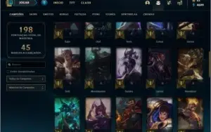 Conta prata 2 com 23 skins e 49 champs