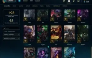 Conta prata 2 com 23 skins e 49 champs