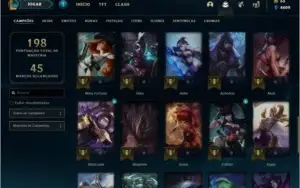 Conta prata 2 com 23 skins e 49 champs