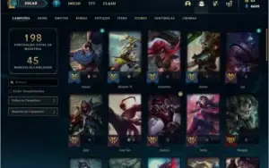 Conta prata 2 com 23 skins e 49 champs