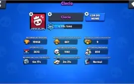 VENDO CONTA BRAWL STARS 19K900 TROFEUS 33/35 PERSONAGENS