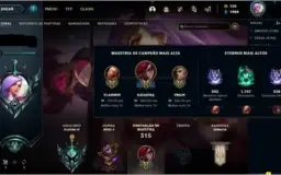 CONTA MONO KAT PLATINA IV COM 2 SKINS RARAS E 1 MITICA