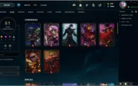 CONTA MONO KAT PLATINA IV COM 2 SKINS RARAS E 1 MITICA