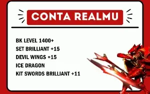 Conta Realmu - Bk Level 1400+
