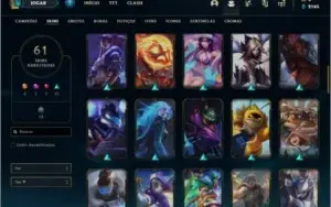 Conta bronze 2 com mais de 400 jogos, 61 skins e 82 champs