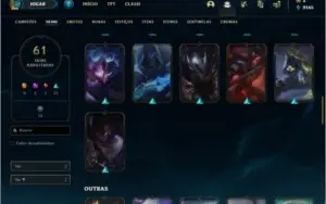 Conta bronze 2 com mais de 400 jogos, 61 skins e 82 champs