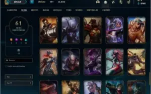 Conta bronze 2 com mais de 400 jogos, 61 skins e 82 champs