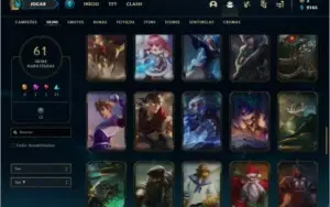 Conta bronze 2 com mais de 400 jogos, 61 skins e 82 champs