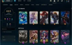 Conta Lol Plat IV, 465 skins