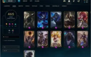 Conta Lol Plat IV, 465 skins