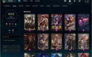 Conta Lol Plat IV, 465 skins
