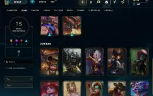 Unranked com 25 Champs e 15 Skins + 2 Fragmentos