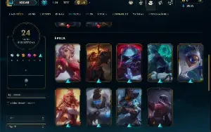 Unranked com 65 Champs e 24 Skins