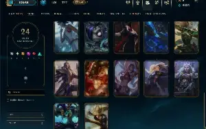 Unranked com 65 Champs e 24 Skins