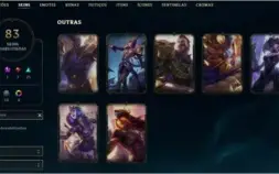 Conta diamante, todas skins vitoriosas a partir da s3