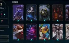 Conta diamante, todas skins vitoriosas a partir da s3
